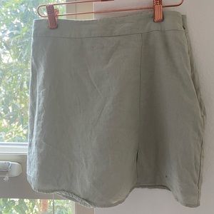 Forever 21 Mint Green Linen Skirt